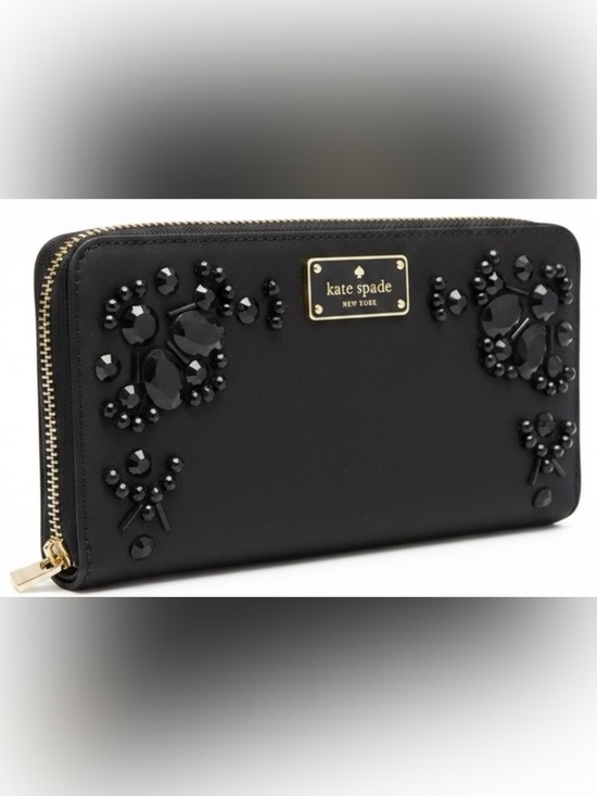 kate spade Handbags - kate Spade Neda Wilson Road Embellished Continental Zip Around Nylon Wallet